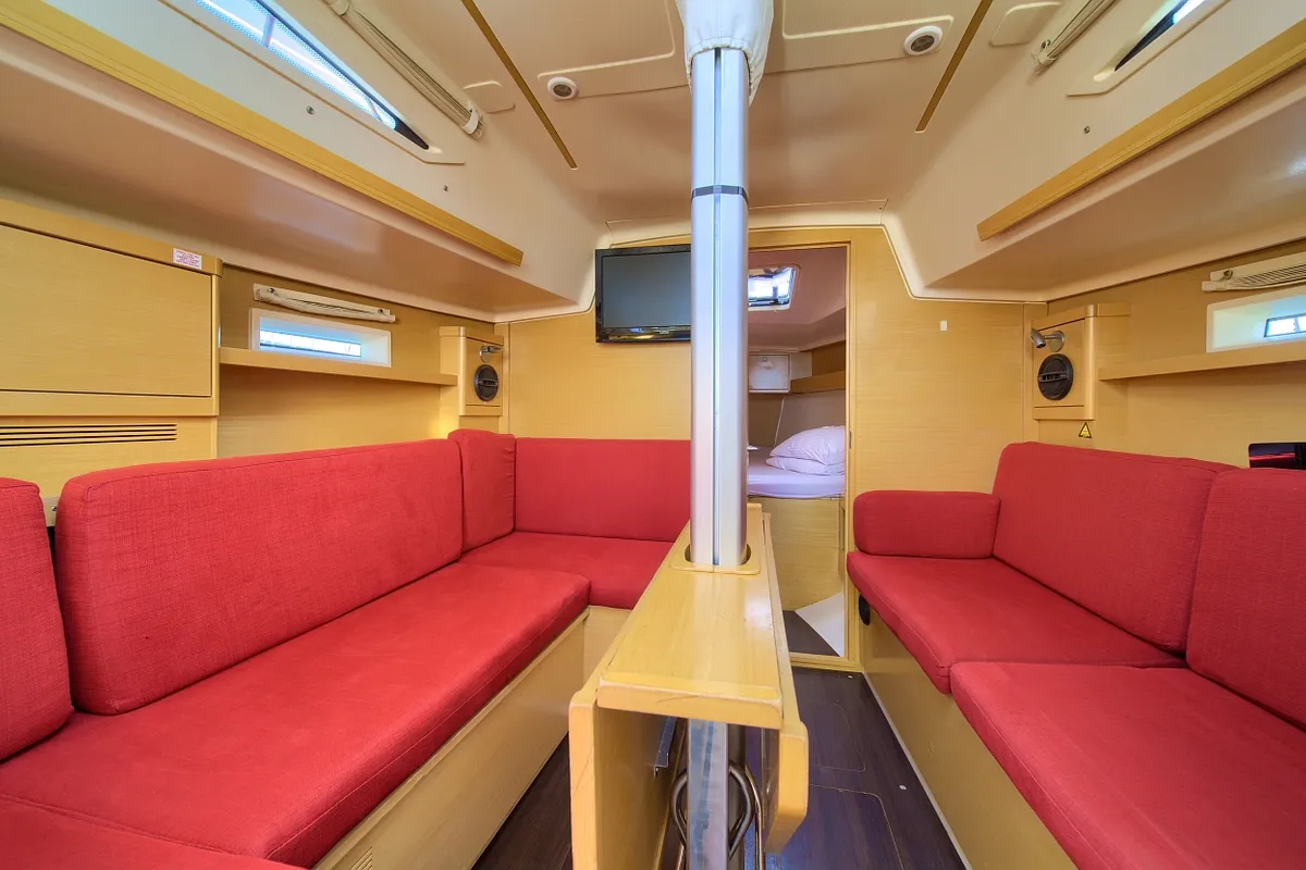 Salon of Euphoria, a Elan 350 Performance sailboat at Punat, Croatia