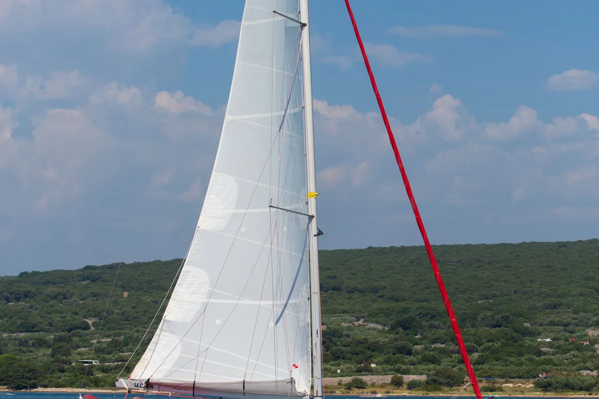 Exterior view of Euphoria, a Elan 350 Performance sailboat at Punat, Croatia
