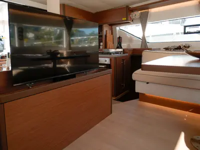 Alchera, a Lagoon 50 catamaran at Marmaris, Turkey