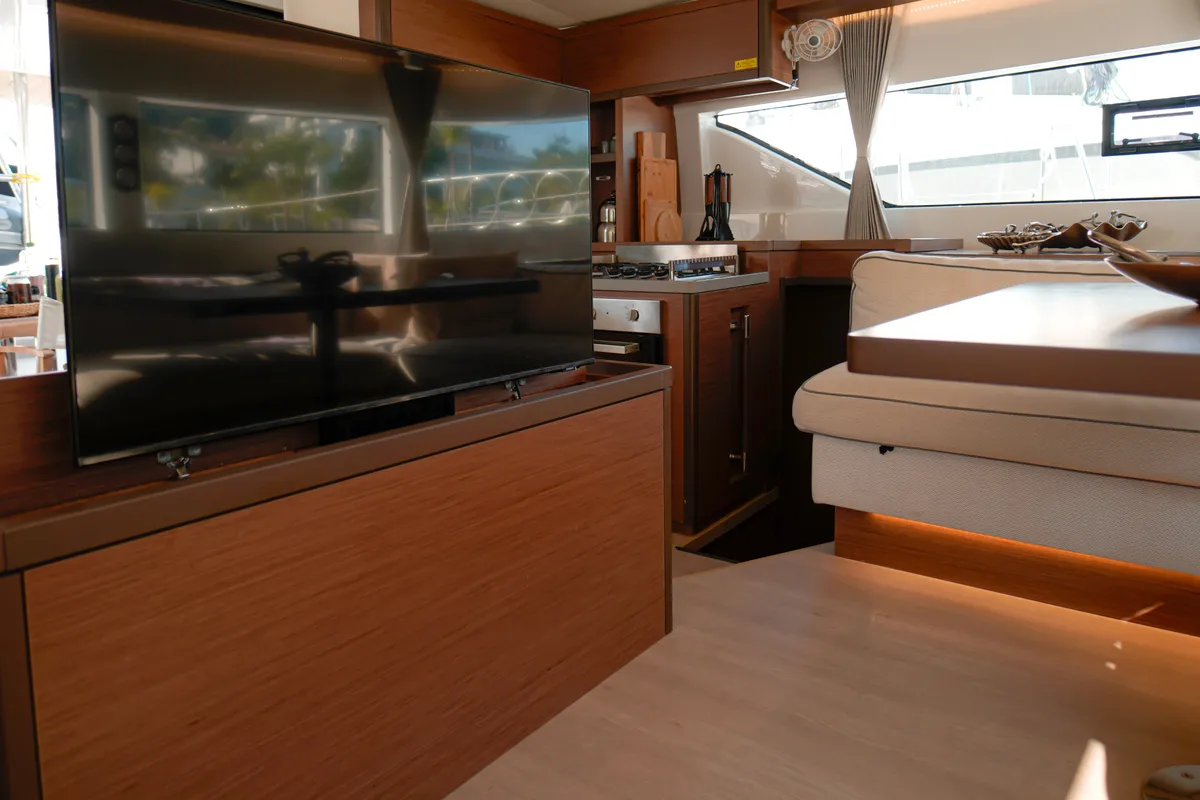 Alchera, a Lagoon 50 catamaran at Marmaris, Turkey