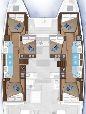 Alchera, a Lagoon 50 catamaran at Marmaris, Turkey