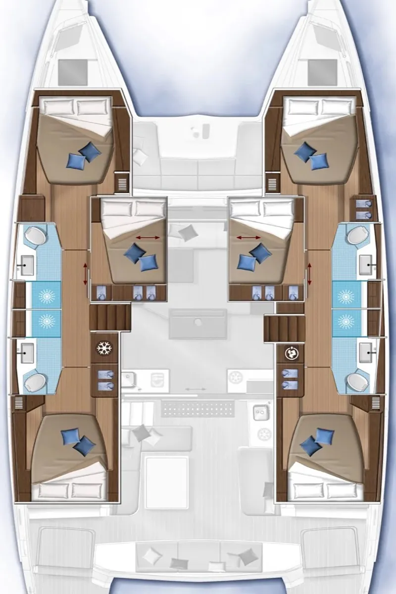 Alchera, a Lagoon 50 catamaran at Marmaris, Turkey