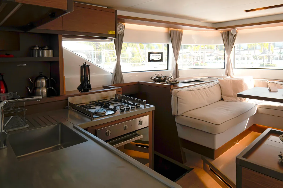 Alchera, a Lagoon 50 catamaran at Marmaris, Turkey