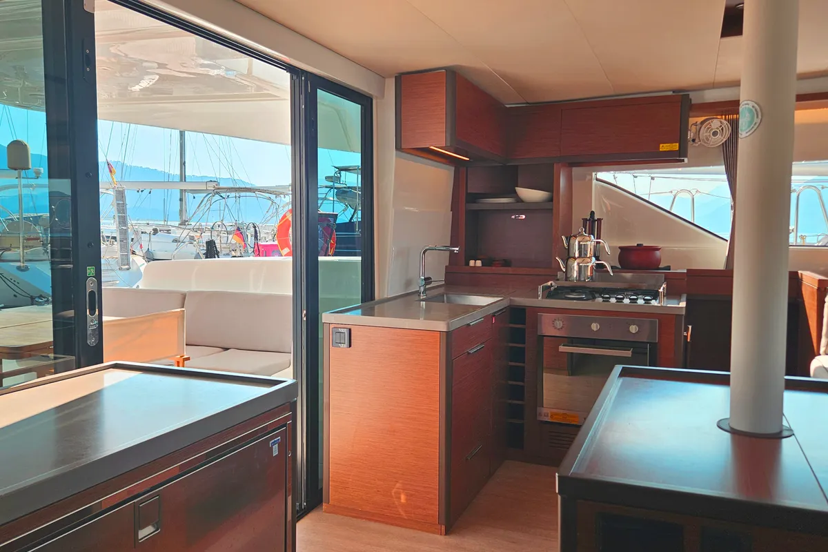 Alchera, a Lagoon 50 catamaran at Marmaris, Turkey