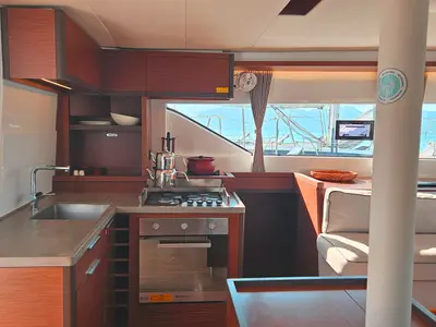Alchera, a Lagoon 50 catamaran at Marmaris, Turkey