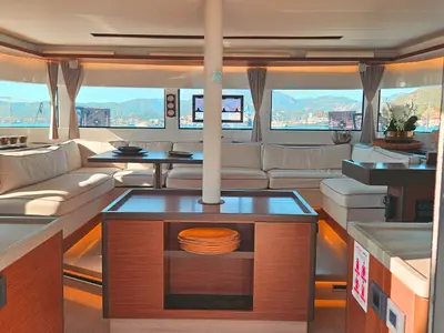 Alchera, a Lagoon 50 catamaran at Marmaris, Turkey