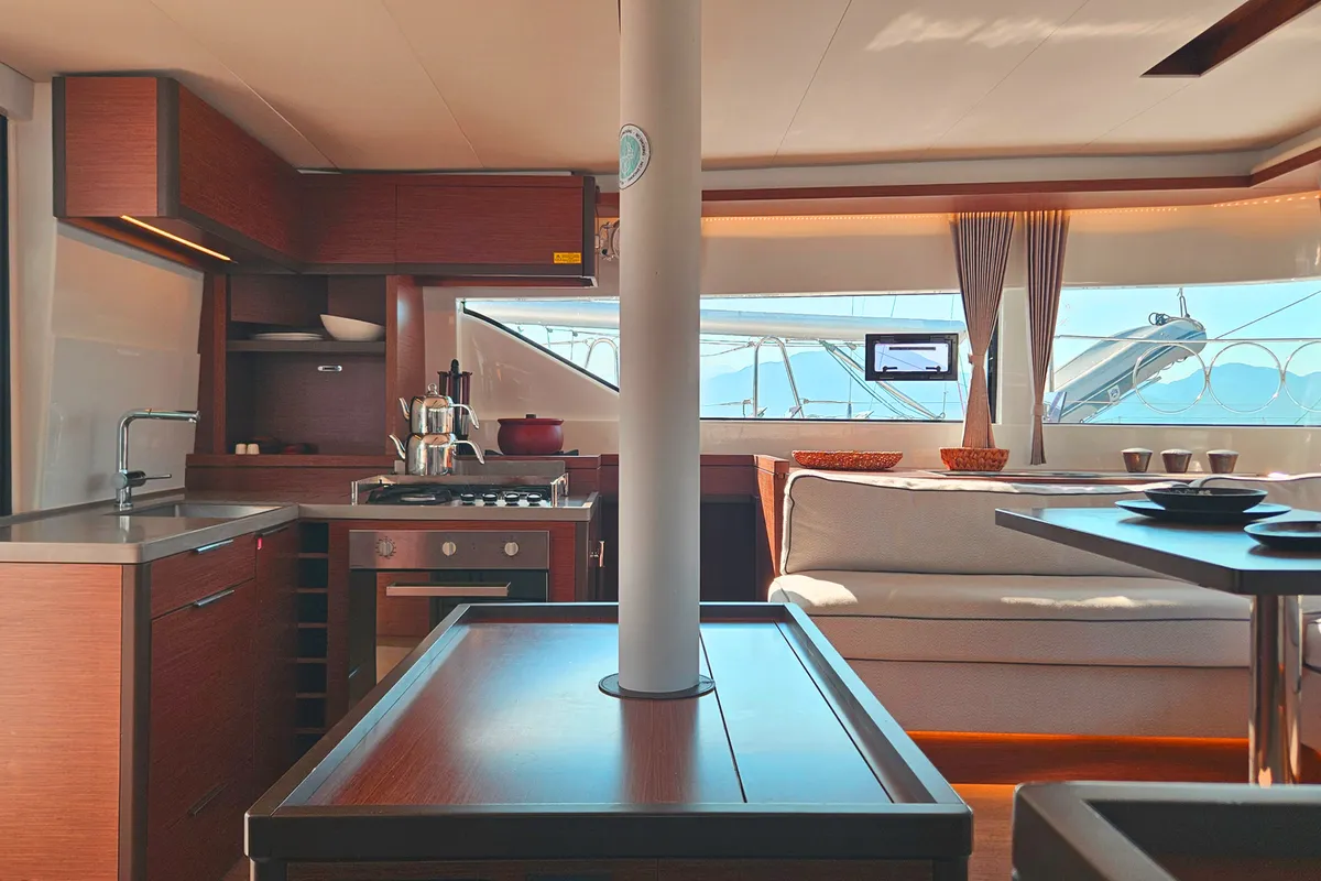 Alchera, a Lagoon 50 catamaran at Marmaris, Turkey