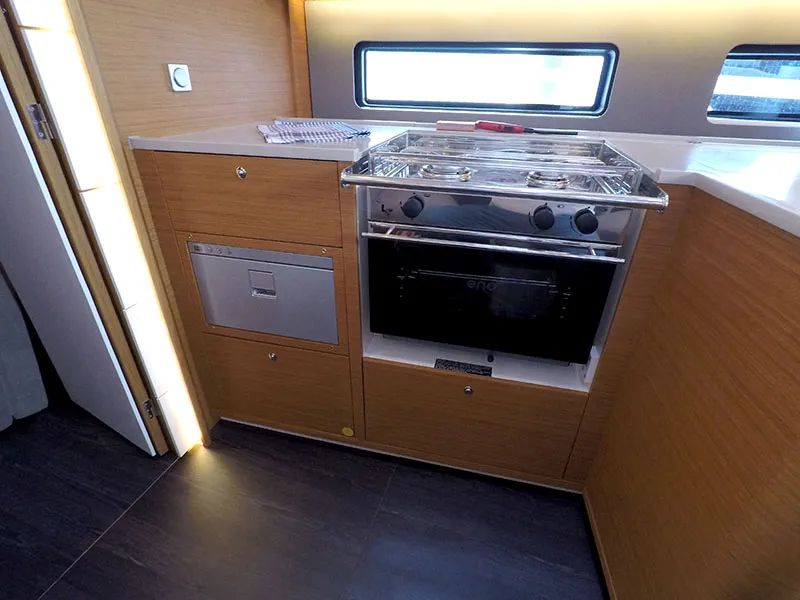 Galley of Moma, a Dufour 41 sailboat at Grad Šibenik, Croatia