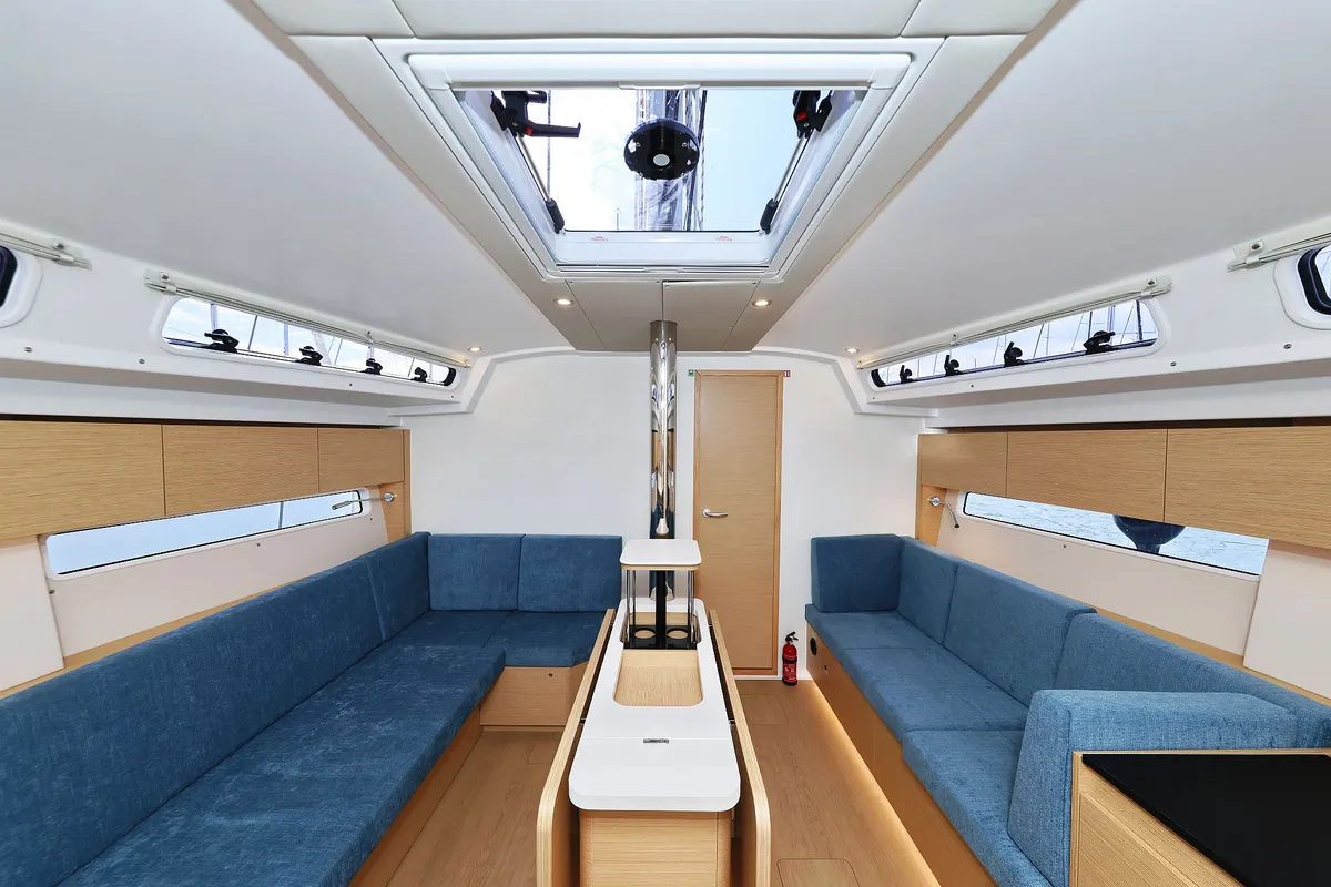 Salon of Sundance, a Hanse 410 sailboat at Grad Biograd na Moru, Croatia