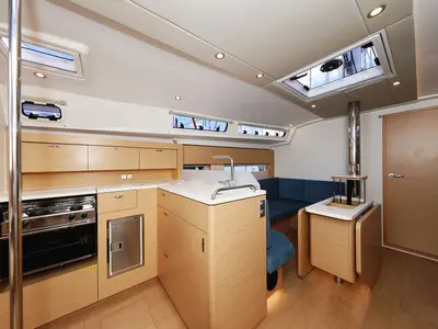 Galley of Sundance, a Hanse 410 sailboat at Grad Biograd na Moru, Croatia