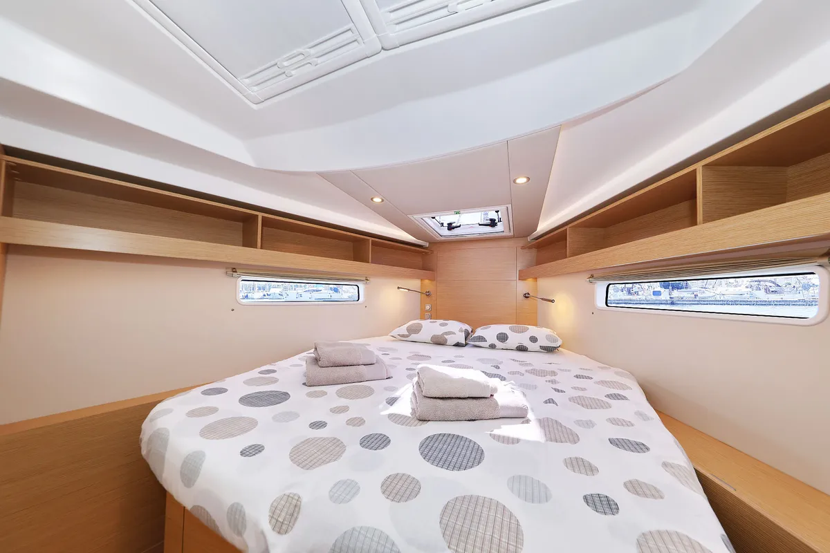 Cabin on Sundance, a Hanse 410 sailboat at Grad Biograd na Moru, Croatia