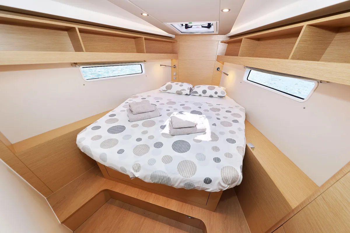 Cabin on Sundance, a Hanse 410 sailboat at Grad Biograd na Moru, Croatia