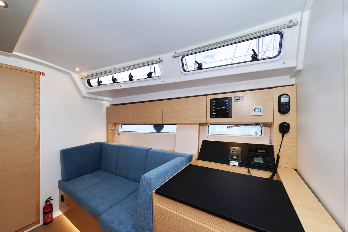 Salon of Sundance, a Hanse 410 sailboat at Grad Biograd na Moru, Croatia