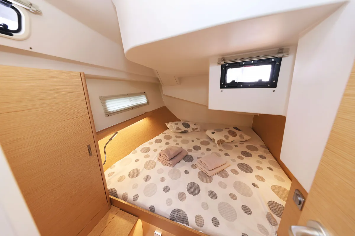 Cabin on Sundance, a Hanse 410 sailboat at Grad Biograd na Moru, Croatia