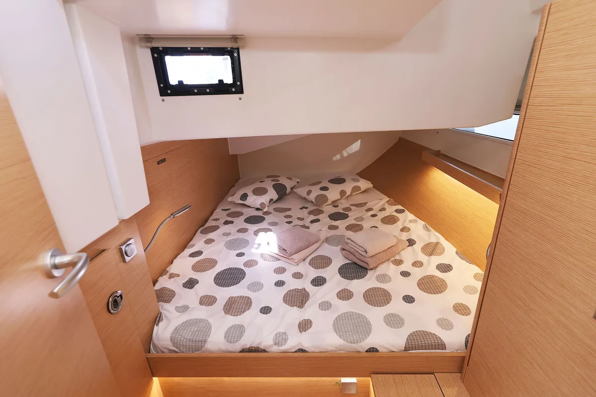Cabin on Sundance, a Hanse 410 sailboat at Grad Biograd na Moru, Croatia
