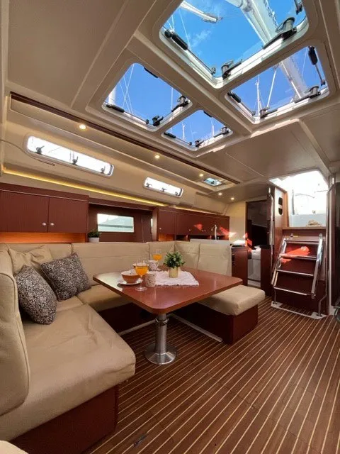 Salon of Maja, a Hanse 455 sailboat at Grad Biograd na Moru, Croatia