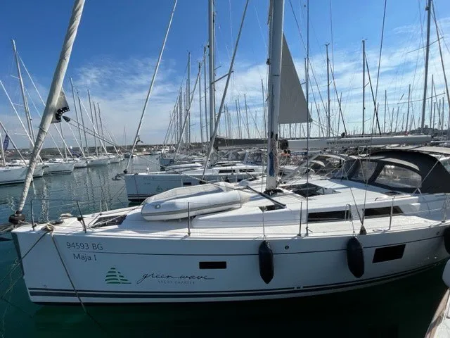 Exterior view of Maja, a Hanse 455 sailboat at Grad Biograd na Moru, Croatia