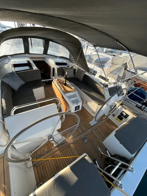 Cockpit of Maja, a Hanse 455 sailboat at Grad Biograd na Moru, Croatia