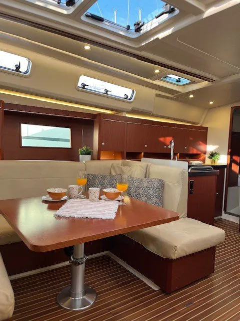 Salon of Maja, a Hanse 455 sailboat at Grad Biograd na Moru, Croatia