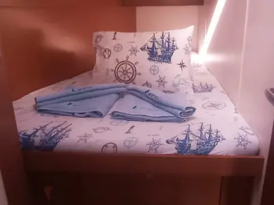 Cabin on Juana, a Hanse 445 sailboat at Marmaris, Turkey