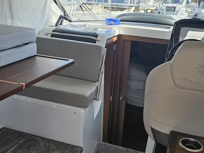 Deck of Infinity, a Jeanneau Merry Fisher 895 motorboat at Grad Biograd na Moru, Croatia