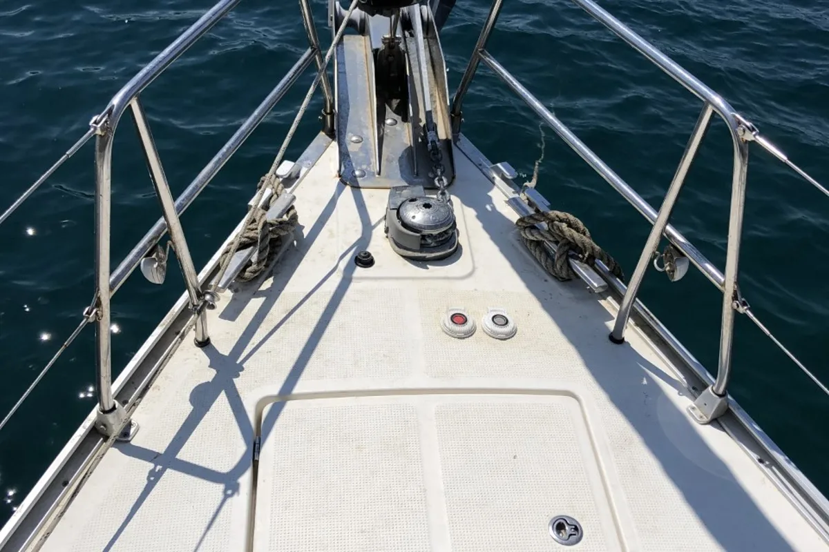 Dea, a Bavaria Cruiser 46 sailboat at Mali Lošinj, Croatia