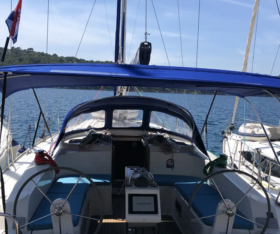 Dea, a Bavaria Cruiser 46 sailboat at Mali Lošinj, Croatia