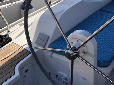 Dea, a Bavaria Cruiser 46 sailboat at Mali Lošinj, Croatia