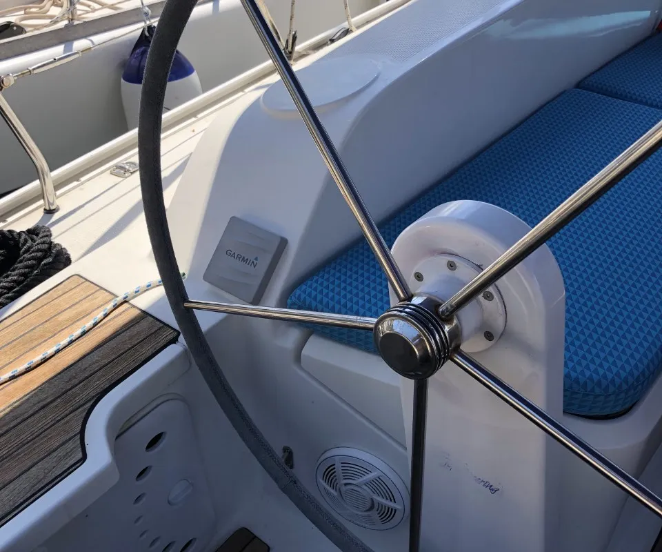 Dea, a Bavaria Cruiser 46 sailboat at Mali Lošinj, Croatia