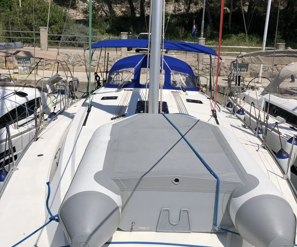 Dea, a Bavaria Cruiser 46 sailboat at Mali Lošinj, Croatia