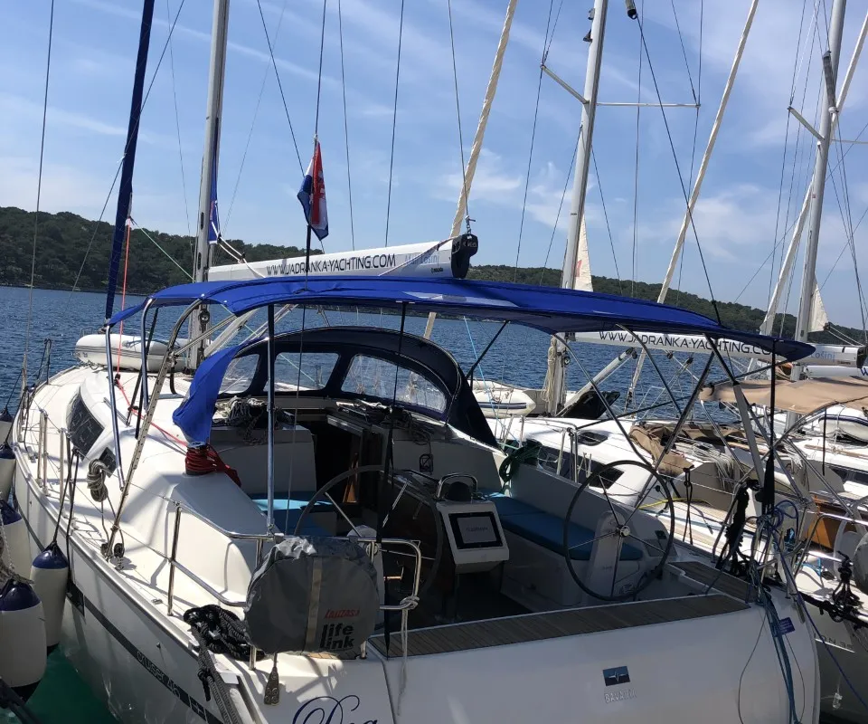 Dea, a Bavaria Cruiser 46 sailboat at Mali Lošinj, Croatia