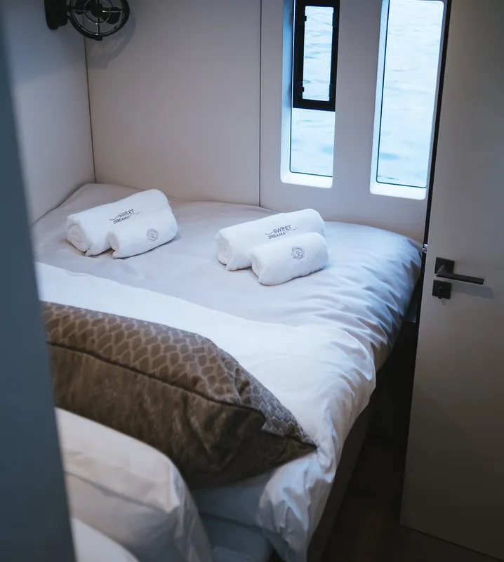 Cabin on Sweet Dreams, a Sunreef 50 catamaran at Kaštela, Croatia