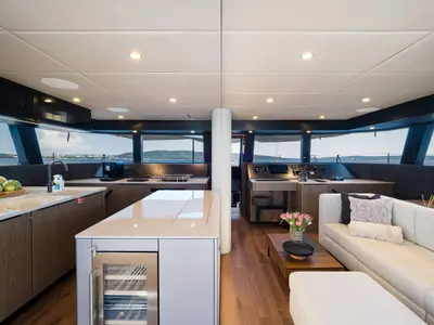 Salon of Sweet Dreams, a Sunreef 50 catamaran at Kaštela, Croatia