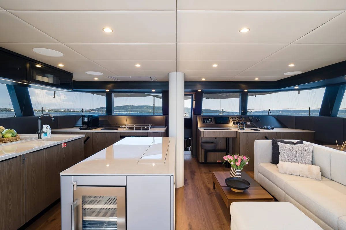 Sweet Dreams, a Sunreef 50 catamaran at Kaštela, Croatia