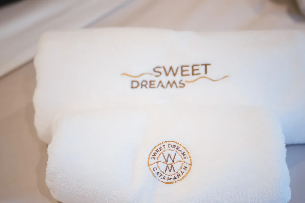 Sweet Dreams, a Sunreef 50 catamaran at Kaštela, Croatia