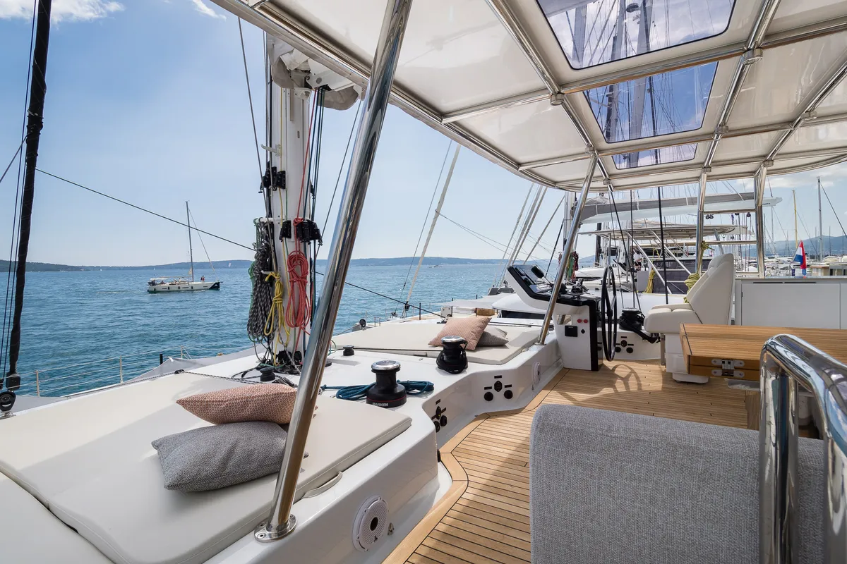 Sweet Dreams, a Sunreef 50 catamaran at Kaštela, Croatia