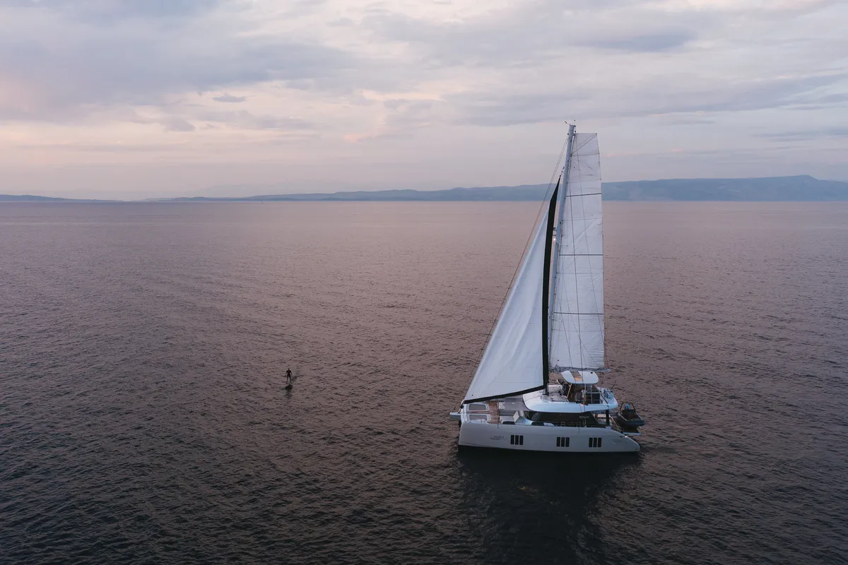 Sweet Dreams, a Sunreef 50 catamaran at Kaštela, Croatia