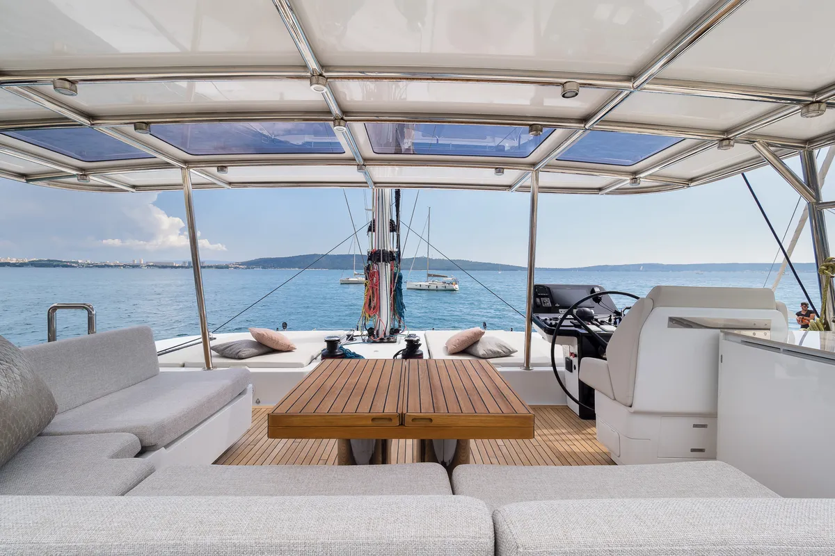 Sweet Dreams, a Sunreef 50 catamaran at Kaštela, Croatia