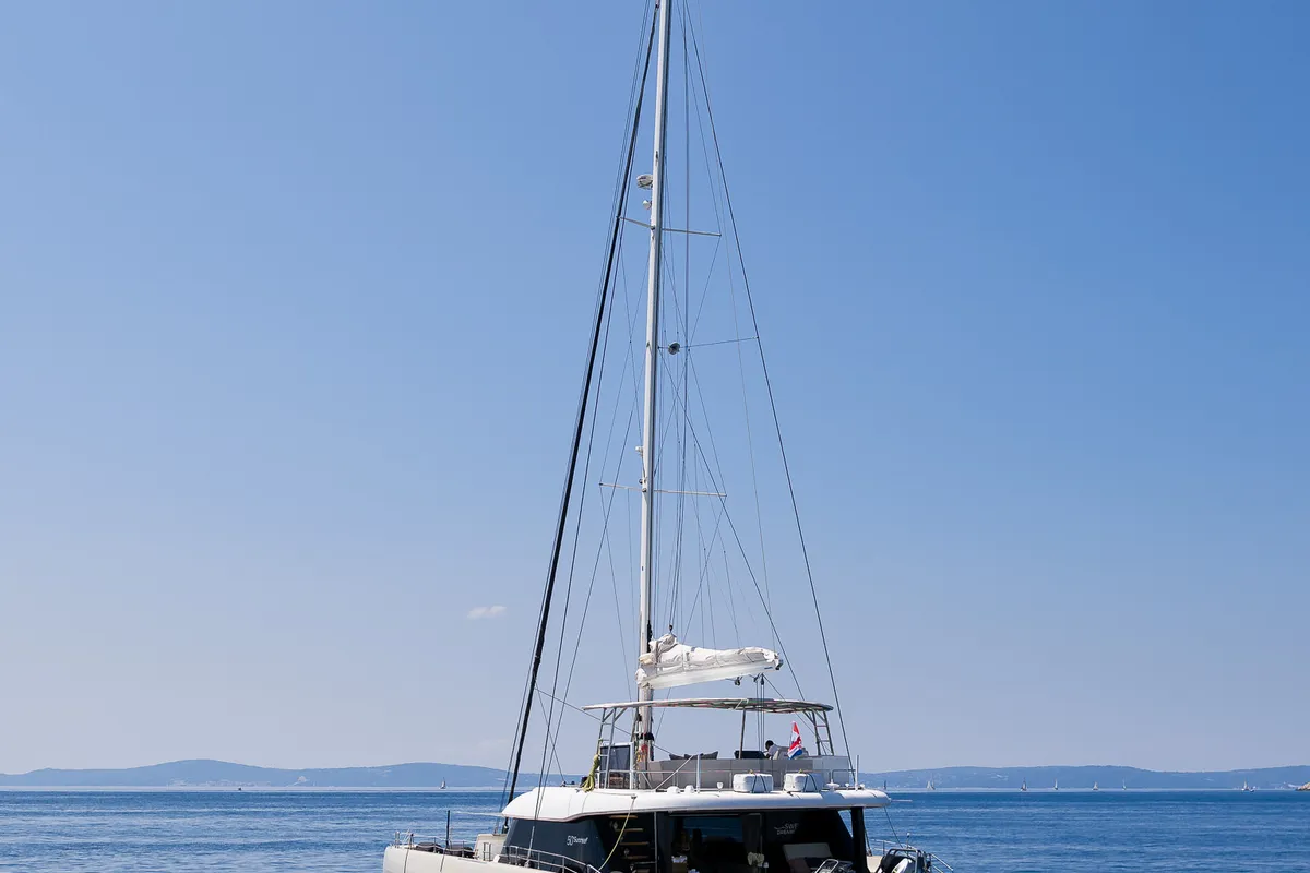 Sweet Dreams, a Sunreef 50 catamaran at Kaštela, Croatia
