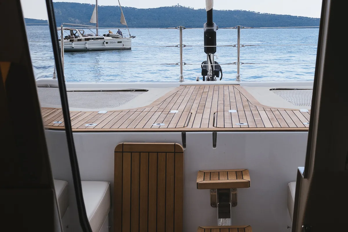 Sweet Dreams, a Sunreef 50 catamaran at Kaštela, Croatia