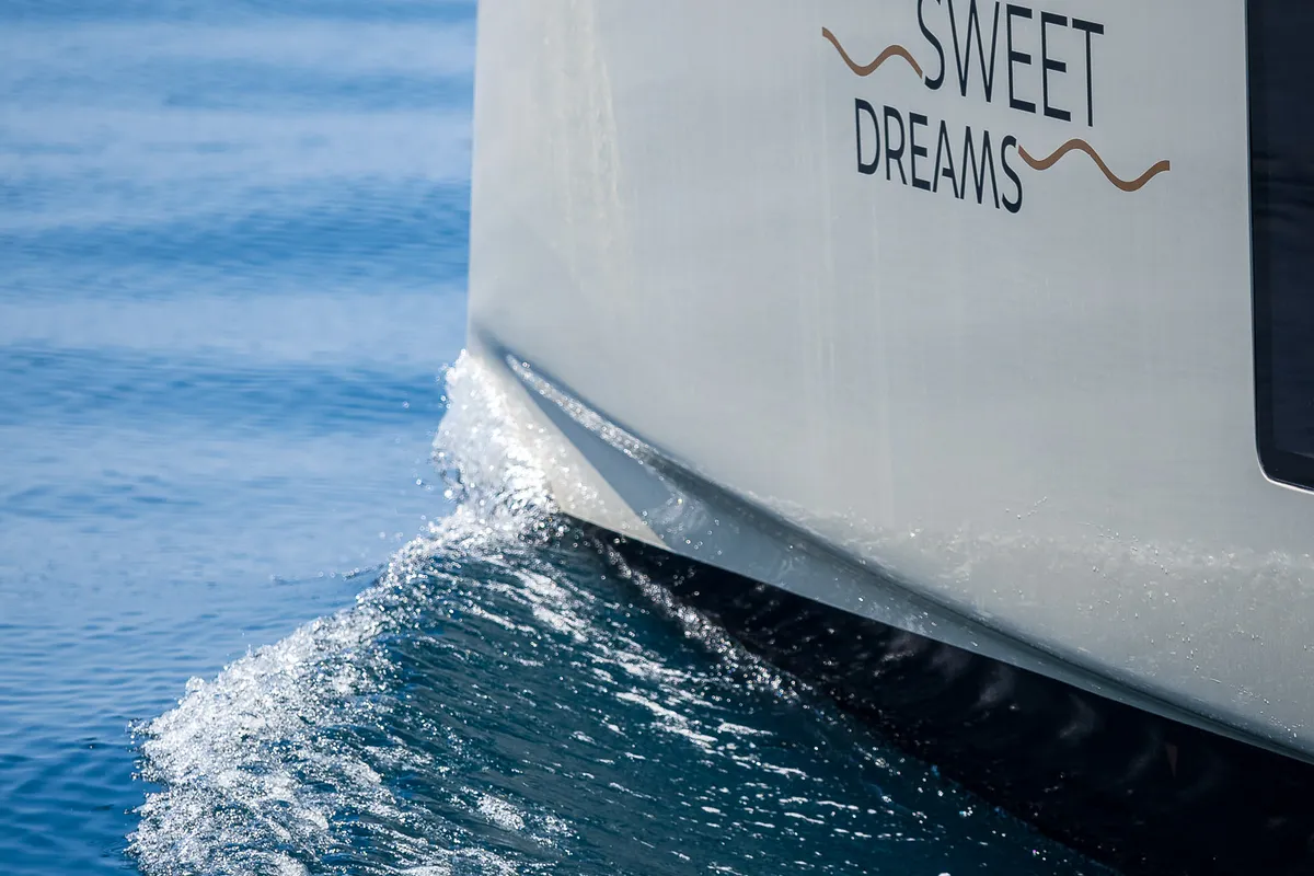 Sweet Dreams, a Sunreef 50 catamaran at Kaštela, Croatia
