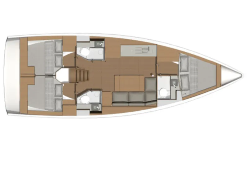 Inycum, a Dufour 390 GL sailboat at Tonnarella, Italy