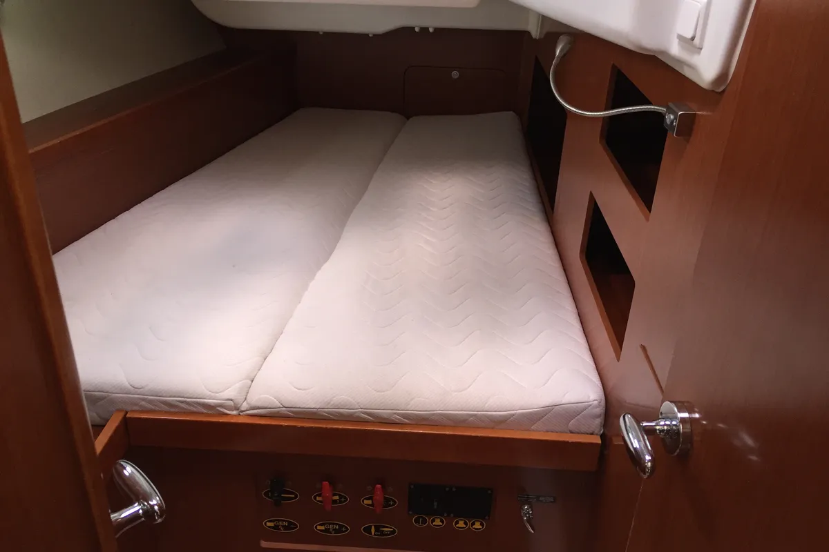 Galley of Kochab II, a Beneteau Oceanis 50 Family sailboat at Olbia, Italy