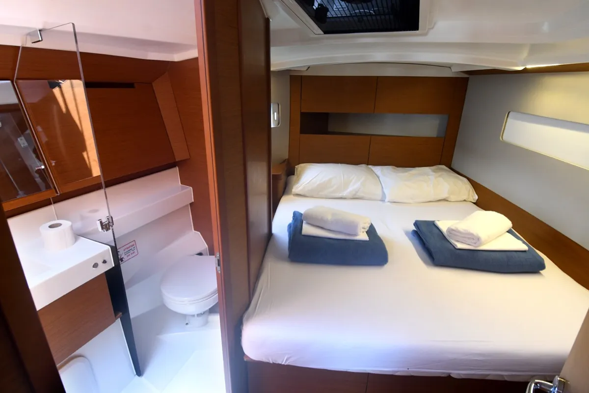 Signum Bravo, a Jeanneau Sun Odyssey 410 sailboat at Dubrovnik, Croatia