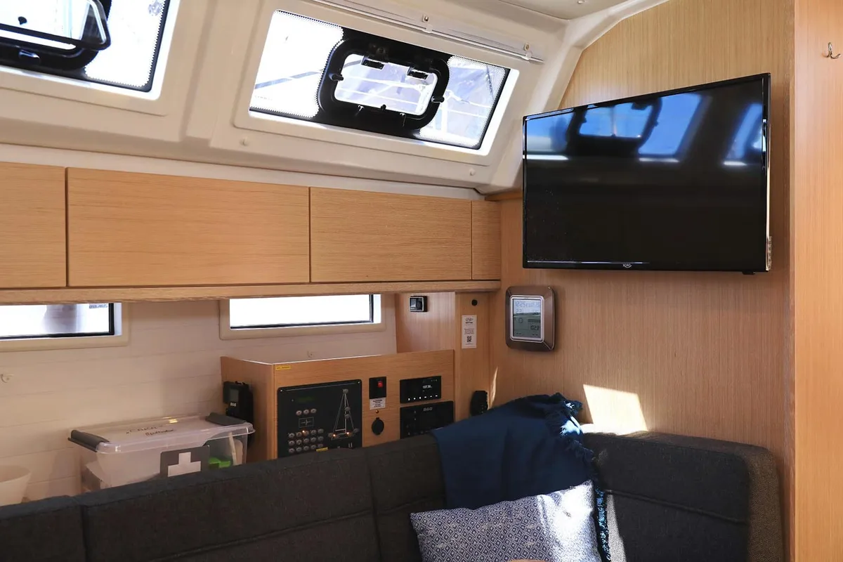 Cabin on Cara, a Bavaria Cruiser 46 sailboat at Grad Biograd na Moru, Croatia