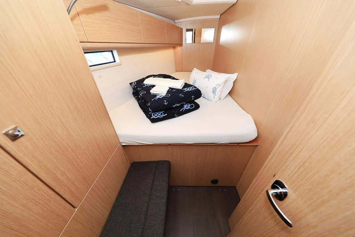Cabin on Cara, a Bavaria Cruiser 46 sailboat at Grad Biograd na Moru, Croatia