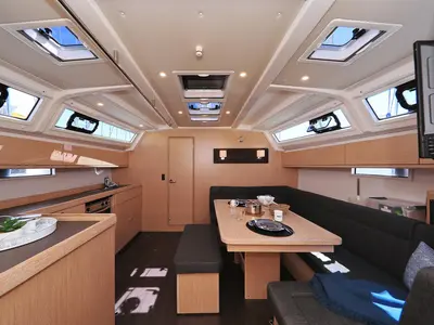 Salon of Cara, a Bavaria Cruiser 46 sailboat at Grad Biograd na Moru, Croatia