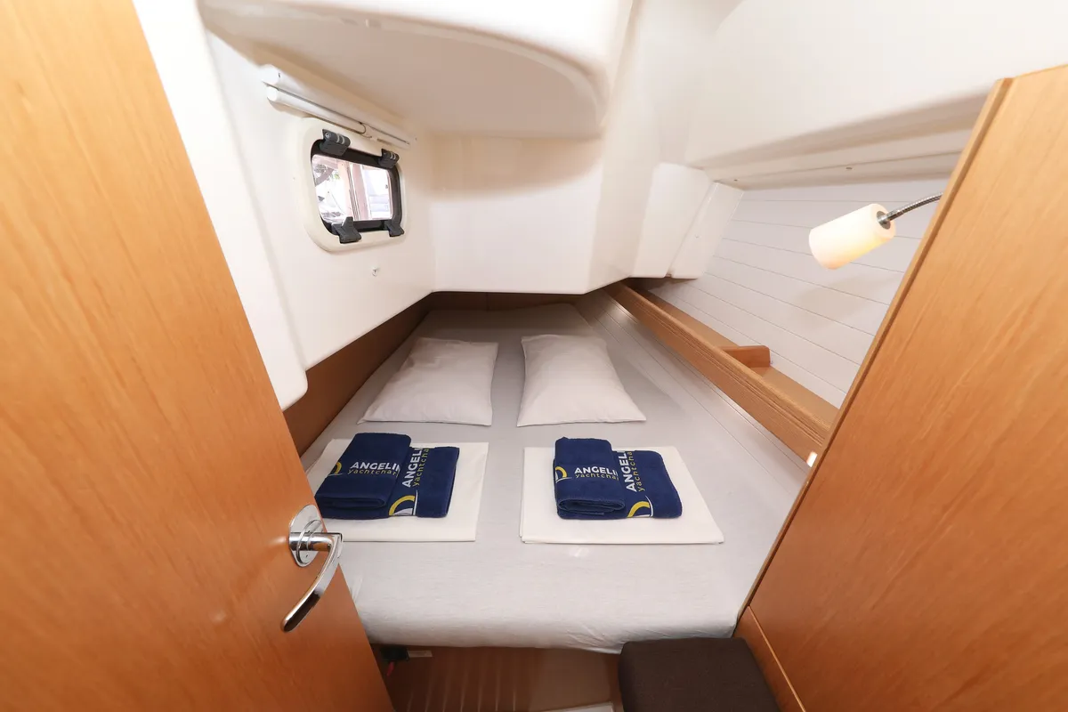 Cabin on Arizona, a Bavaria Cruiser 34 sailboat at Grad Vodice, Croatia