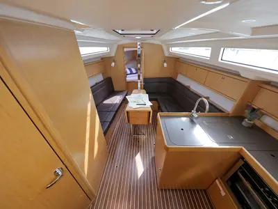 Salon of Arizona, a Bavaria Cruiser 34 sailboat at Grad Vodice, Croatia