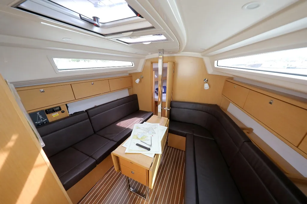 Salon of Arizona, a Bavaria Cruiser 34 sailboat at Grad Vodice, Croatia